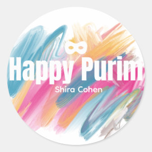 Etiquetas Purim Colores