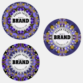 Etiquetas Purple Gold Royal Gótico Steampunk Alt Brand