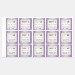 Etiquetas Purpurina morado de lavanda y blanco