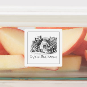 Etiquetas Queen Bee In Hive Tiene Tribunal Con Sus Abejas Tr