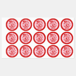 Etiquetas Queen of Hearts Bachelorette Party Hangover Kit