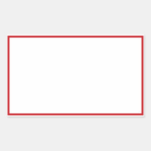 Etiquetas rectangulares de borde rojo de jarro de