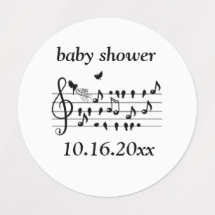 Etiquetas Recuerdo de notas musicales de pajaritos para baby
