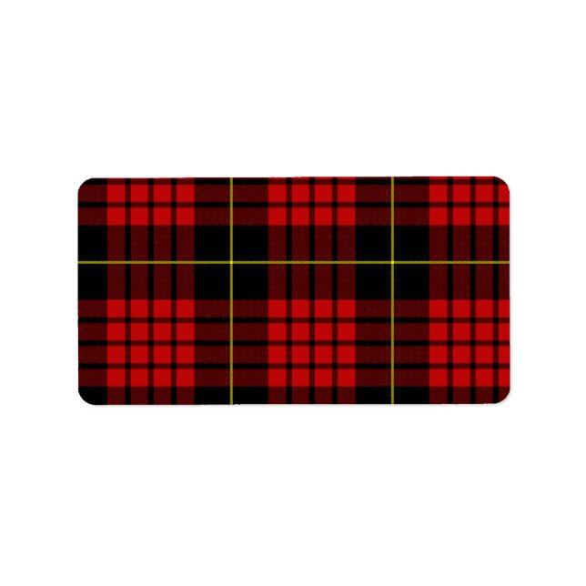 Etiquetas Red Tartan (Frente)