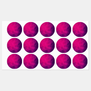 Etiquetas redondas de magenta personalizado