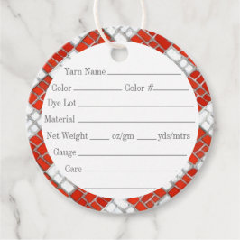 Etiquetas redondeadas de 2" de color ROJO CHECK MO