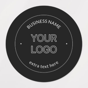 Etiquetas Reemplazo de logotipo editable y nombre comercial