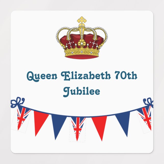 Etiquetas Reina Isabel 70 de Jubileo (Diseño 1)
