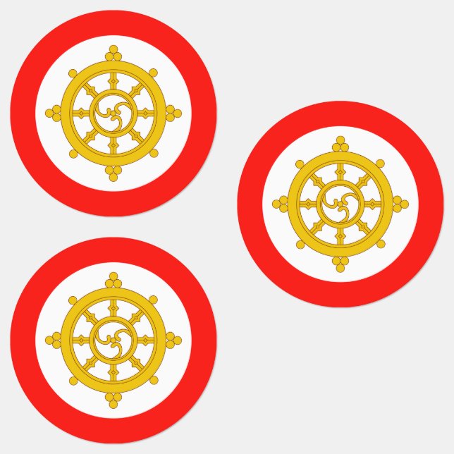 Etiquetas Reino de la Bandera Sikkim (Grupo)