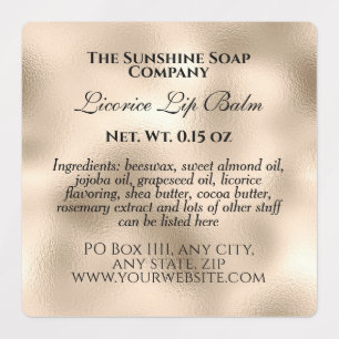 Etiquetas Relieve metalizado de perlas cosméticas impermeabl