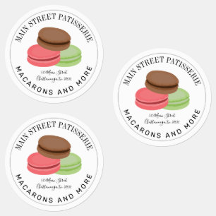Etiquetas Restaurante de negocios de comida de Macarons fran