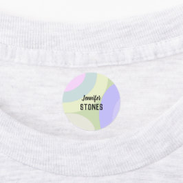 Etiquetas Resumen de formas coloridas empleado