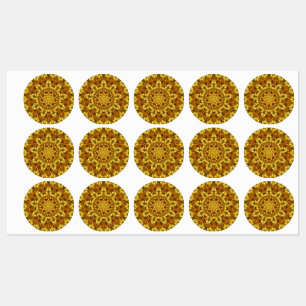 Etiquetas Resumen de la época de Mandala dorada Diseño-63495