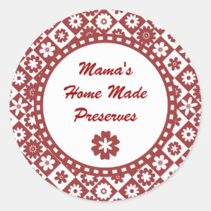 Etiquetas retro de barra roja y blanca