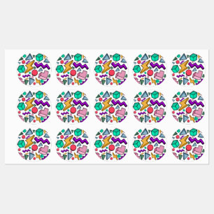 Etiquetas Retro de cosecha estética de los años 80