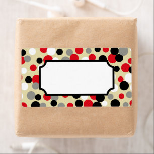 Etiquetas Retro Red Black Kitchen Gift