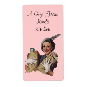 Etiquetas retro Regalos de Regalo de Cocina Regalo