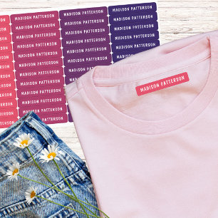 Etiquetas Rojo Fucsia Púrpura Índigo Nombre Personalizado