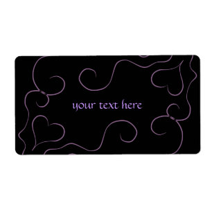 Etiquetas romanas negras y violetas para tu texto