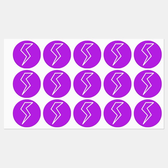 Etiquetas Ronda de perno relámpago (Hoja)