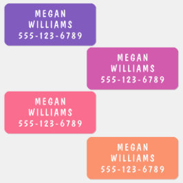 Etiquetas Ropa de nombre personalizada simple Personalizado 