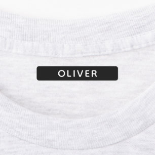 Etiquetas Ropa escolar simple personalizada para niños negro