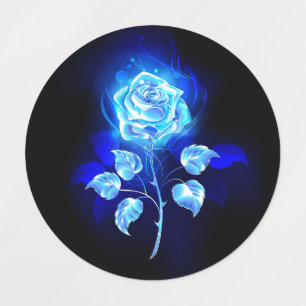 Etiquetas Rosa azul en llamas