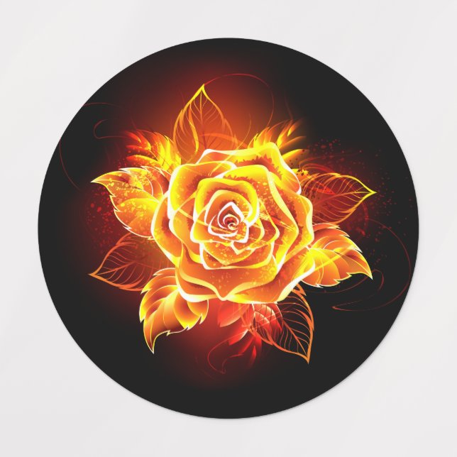Etiquetas Rosa de incendios en auge (Diseño 1)