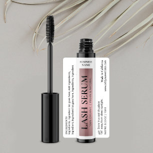 Etiquetas Rosa Dorado Elegante Sérico Mascara Tubo Envolvent