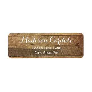 Etiquetas Rustic Barn Wood Return