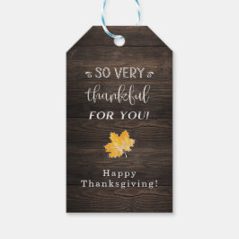 Etiquetas rusticas de Favor del Día de Acción de G