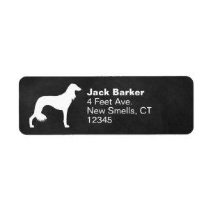 Etiquetas Saluki Dog Silhouette Return Address