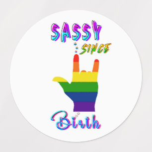 Etiquetas Sassy desde el nacimiento