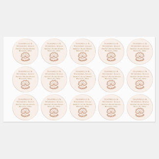 Etiquetas Seashells and Wedding Bells Gift Bag Sticker