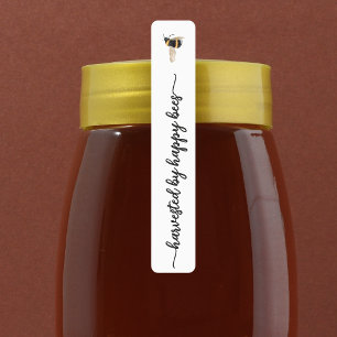 Etiquetas Sello de frasco de apiario de abeja melífera a pru