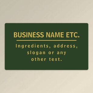 Etiquetas Selva impermeable verde y oro multipropósito