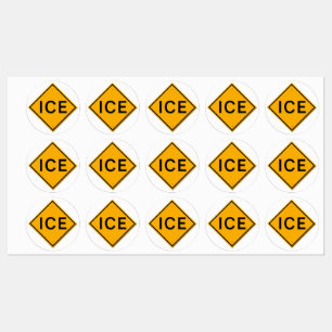Etiquetas señal de advertencia HIELO