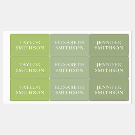 Etiquetas Sencillo Elegante Mínimo Verde Añade Tu Escuela De