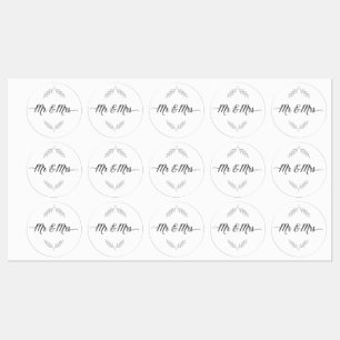 Etiquetas Señor y Señora Stickers