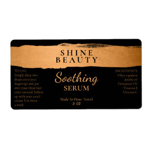 Etiquetas Séricas Negras Y De Bronce