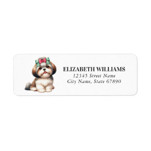 Etiquetas Shih Tzu Return Address