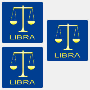Etiquetas Signo de estrella de balanzas de oro de Libra