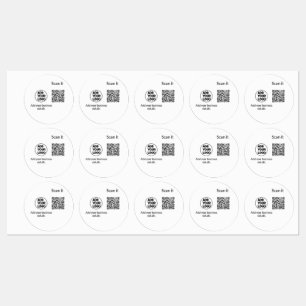 Etiquetas Simple código qr minimalista agregar logo escanear