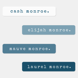 Etiquetas Simple Máquina de Escribir Niños Nombre Impermeabl