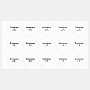 Etiquetas SIMPLE MINIMAL añada tu nombre personalizado groom