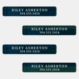 Etiquetas Simple plaid classic green navy nombre de adormide