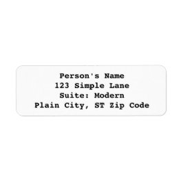 Etiquetas simples de color negro en blanco