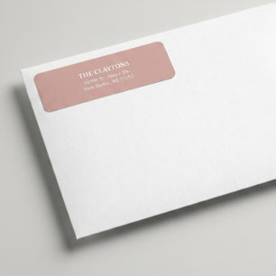 Etiquetas simples de dirección de retorno de Rosa 