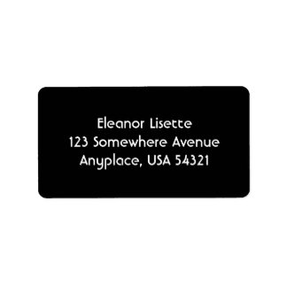 Etiquetas simples de direcciones de color negro