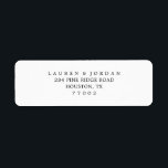 Etiquetas simples de direcciones de retorno de Bod<br><div class="desc">Etiquetas simples de direcciones de retorno de Boda blanco y negro</div>